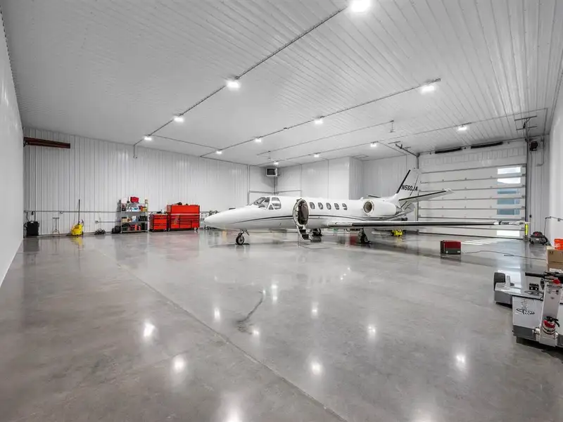 Newly Built Luxury Airplane Hangar in Marion Aircom Commercial Park with Private Runway Access