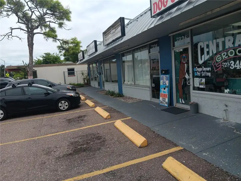 Commercial Space on Central Ave with Full Glass Front and Building Signage