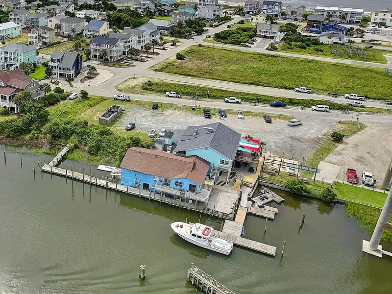 Waterfront Commercial Property on Holden Beach with 230' Frontage and Development Potential