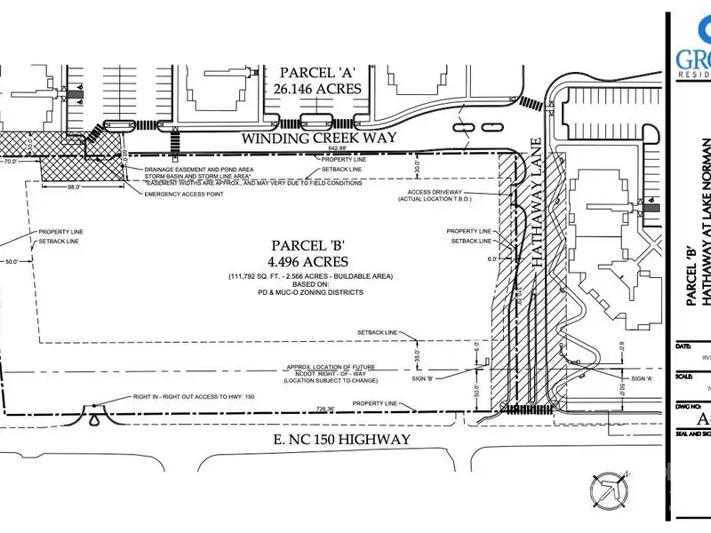 Approved 4.5 Acre Commercial Outparcel on Highway 150 Near Lake Norman
