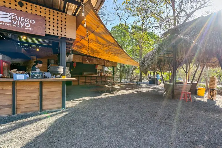 Commercial Plaza for Sale in Playa Avellanas, Features Restaurants, Shops, and Community Space