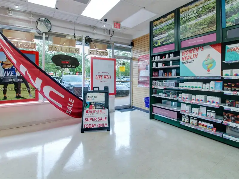 Turn-key Gnc Franchise for Sale in Prime South Miami Location