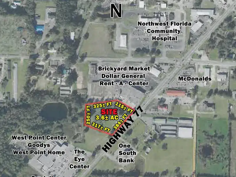 Commercial Site for Sale on Hwy 77, Chipley, Florida - 3.6 Acres