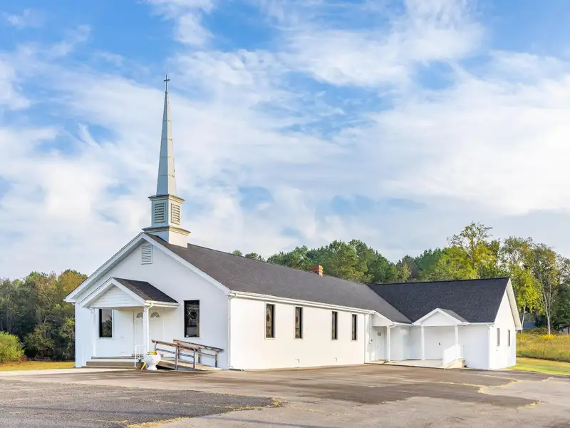 Historic Former Methodist Church in Mcminn County with Stained Glass and Southern Charm