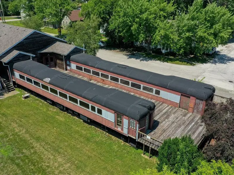 Unique Business Opportunity: Train Car Complex in Downtown Chesterton, Near Lake Michigan