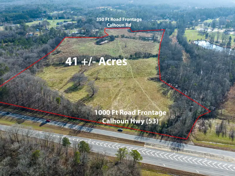 41 Acres Heavy Industrial Land with Double Road Frontage on Calhoun Hwy and Calhoun Rd