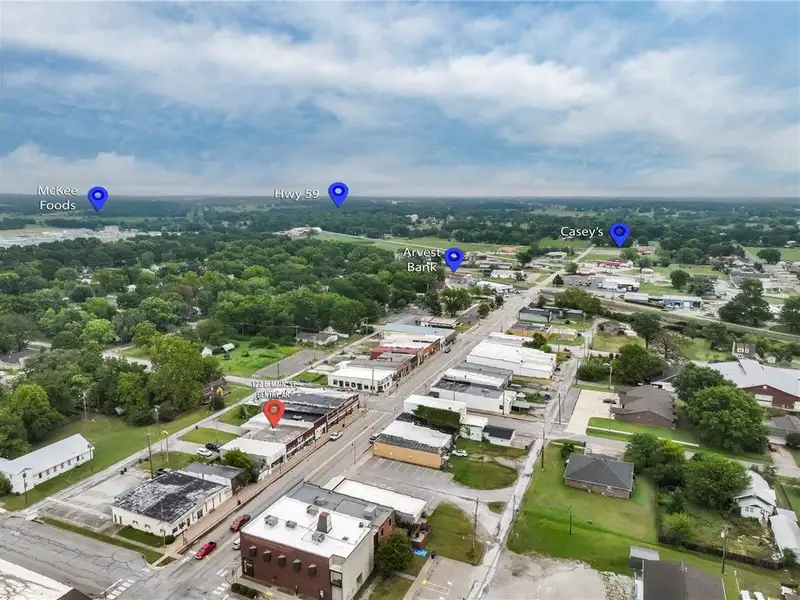 Remodeled Commercial Property with Three Storefronts in Downtown Gentry, Arkansas