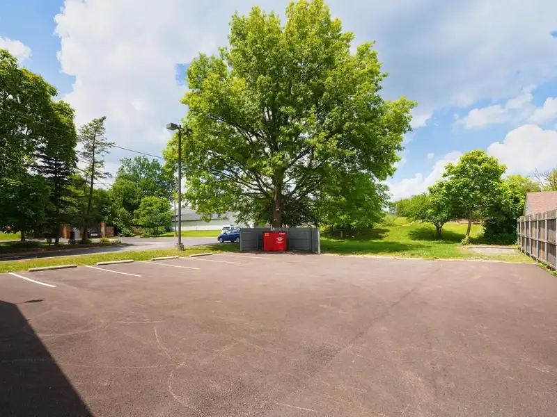 Prime Commercial Building in Downtown Reynoldsburg with Parking and Industrial Garage