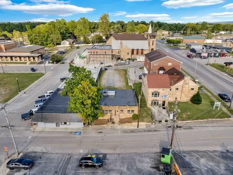 Versatile Commercial Building in Downtown Crossville, Tennessee with Stone Exterior