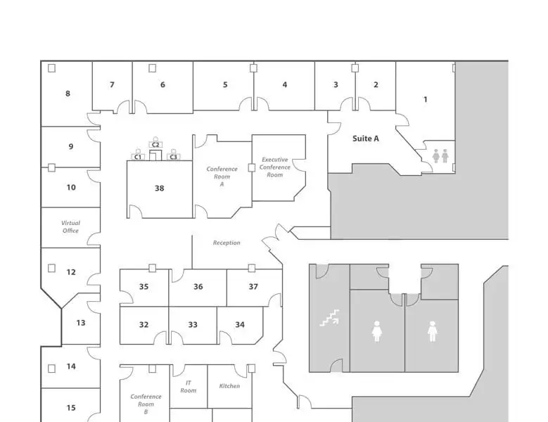 Elegant Furnished Office Space in Prime Harrison Location with Scenic Campus Amenities