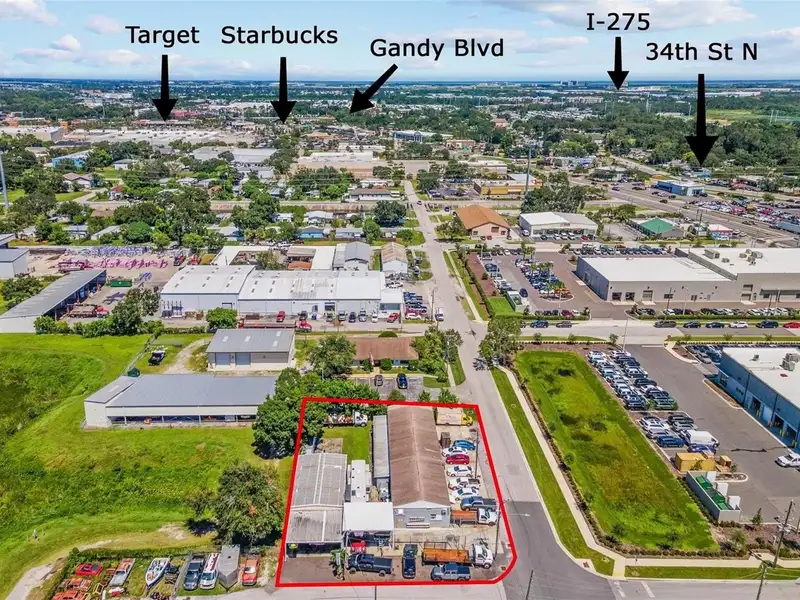 Commercial Property with Two Buildings on Corner Lot Near I-275 & Fl-694