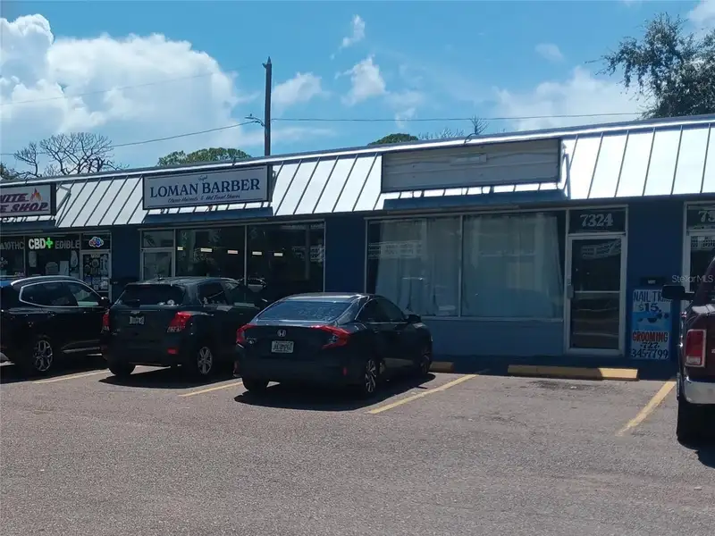 Commercial Space on Central Ave with Full Glass Front and Building Signage