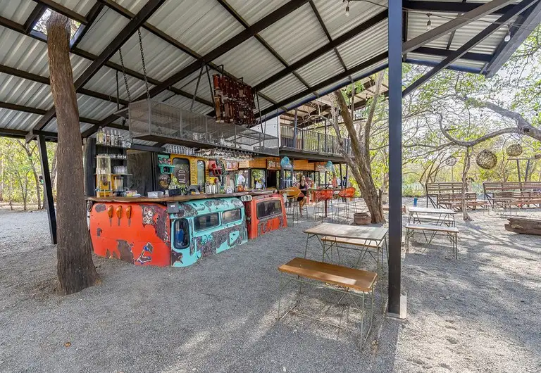 Commercial Plaza for Sale in Playa Avellanas, Features Restaurants, Shops, and Community Space
