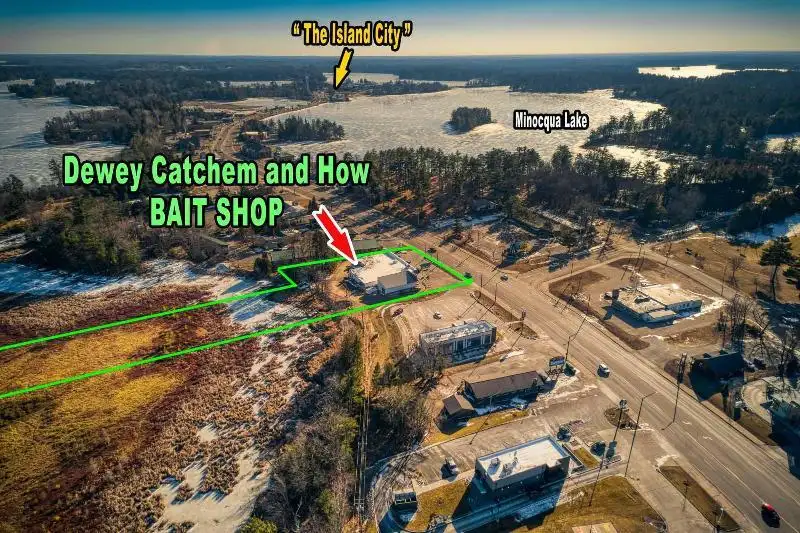 Premier Fishing Retail Store and Bait Shop in Minocqua, Wi on 2.62 Acres