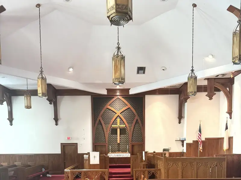 Historic Church with Sanctuary, Classrooms, Fellowship Hall, and Outdoor Event Space in Prime Location
