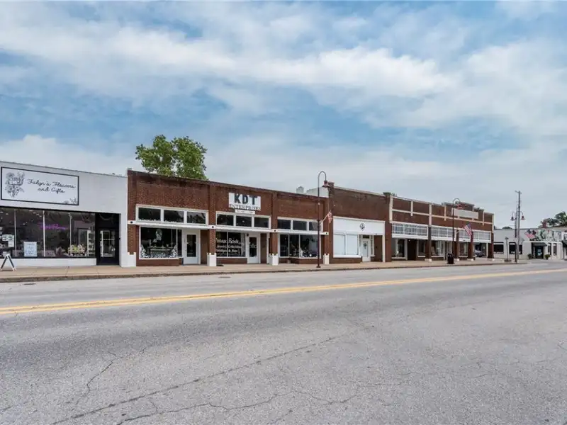 Remodeled Commercial Property with Three Storefronts in Downtown Gentry, Arkansas