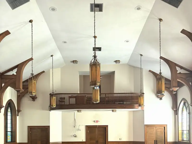 Historic Church with Sanctuary, Classrooms, Fellowship Hall, and Outdoor Event Space in Prime Location