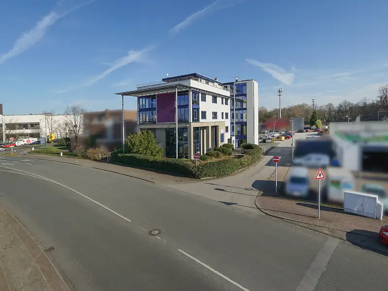 Modern Office Building with Renovated Spaces Near Centro Oberhausen, Includes Garden and Parking
