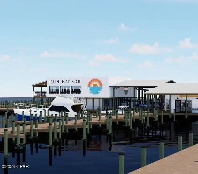 Restaurant Space for Lease at Sun Harbor Marina, St. Andrew Bay with Stunning Views