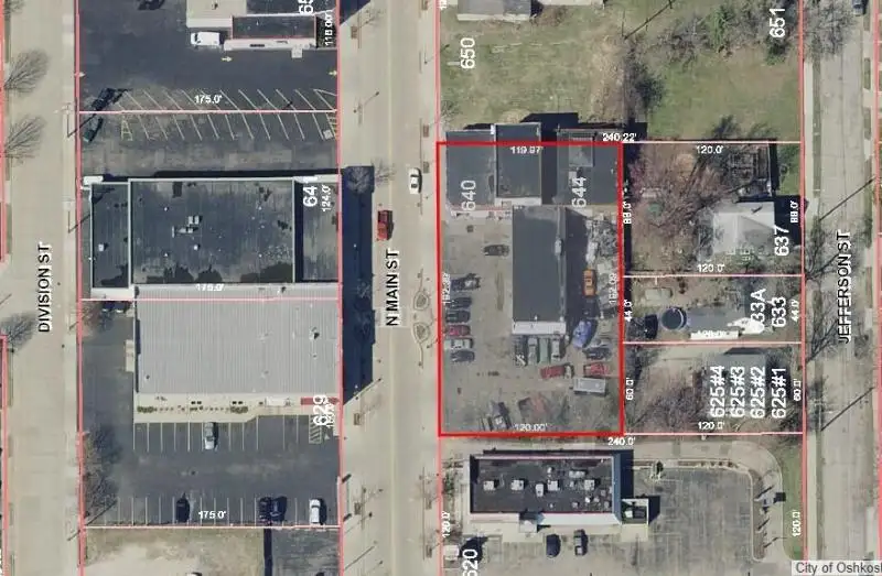 Downtown Oshkosh Redevelopment Site with 192 Ft. Frontage on Main Street