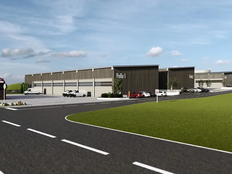 Modern Industrial Hall with 1,013m² Usable Area Near B13, Planned for 2025
