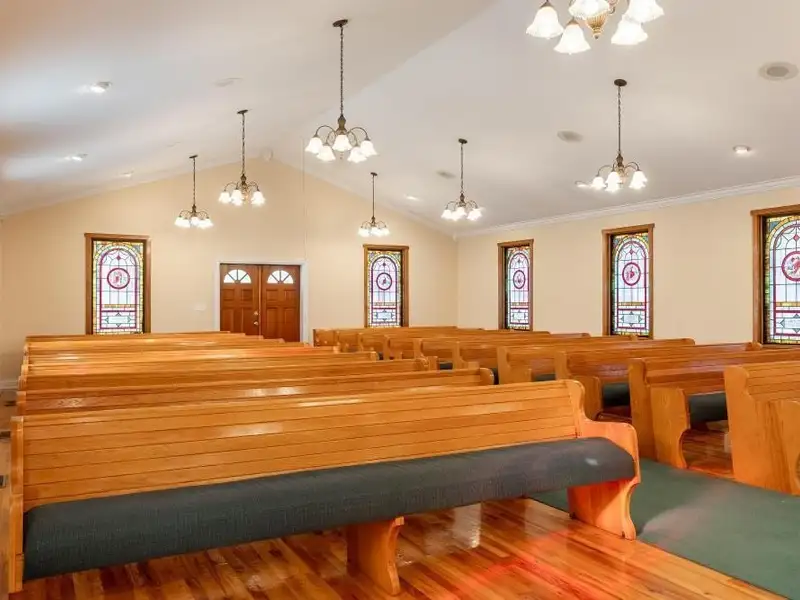 Historic Former Methodist Church in Mcminn County with Stained Glass and Southern Charm