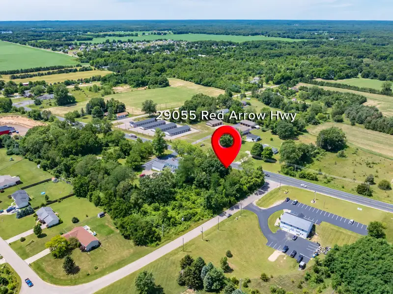 Commercial Corner Lot on Red Arrow Highway with 150 Ft Frontage and .73 Acres