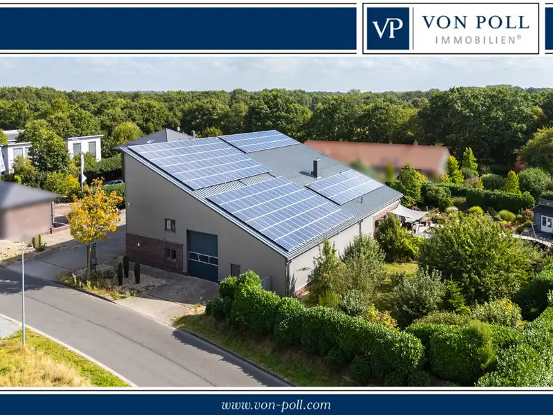 Modern Commercial Building with Exclusive Living Space in Aurich's Schirum Ii Industrial Estate