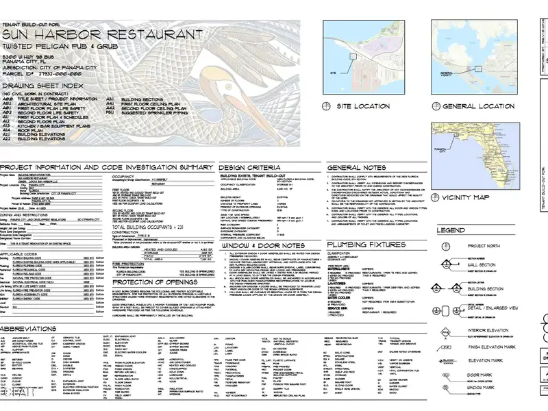 Restaurant Space for Lease at Sun Harbor Marina, St. Andrew Bay with Stunning Views