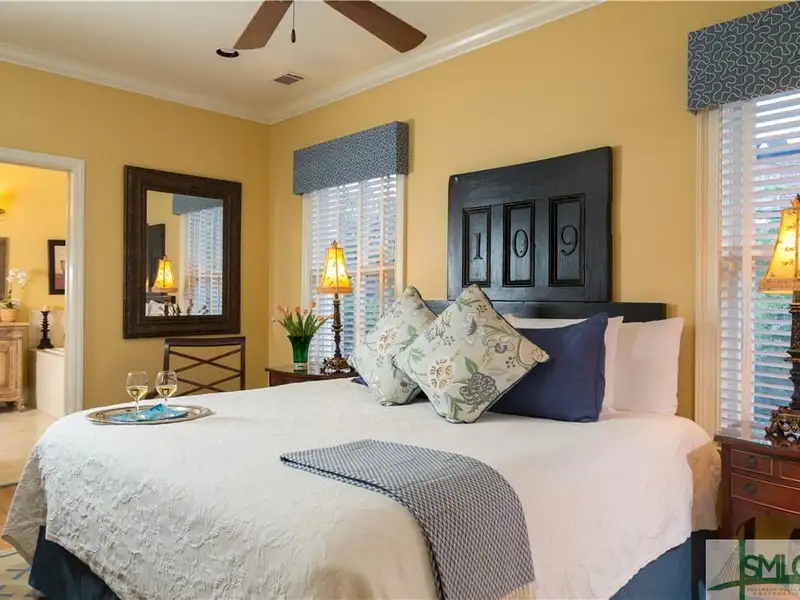 Restored 1871 Gray Brick Townhome in Savannah’s Historic District with Carriage House and Stvr Certificates