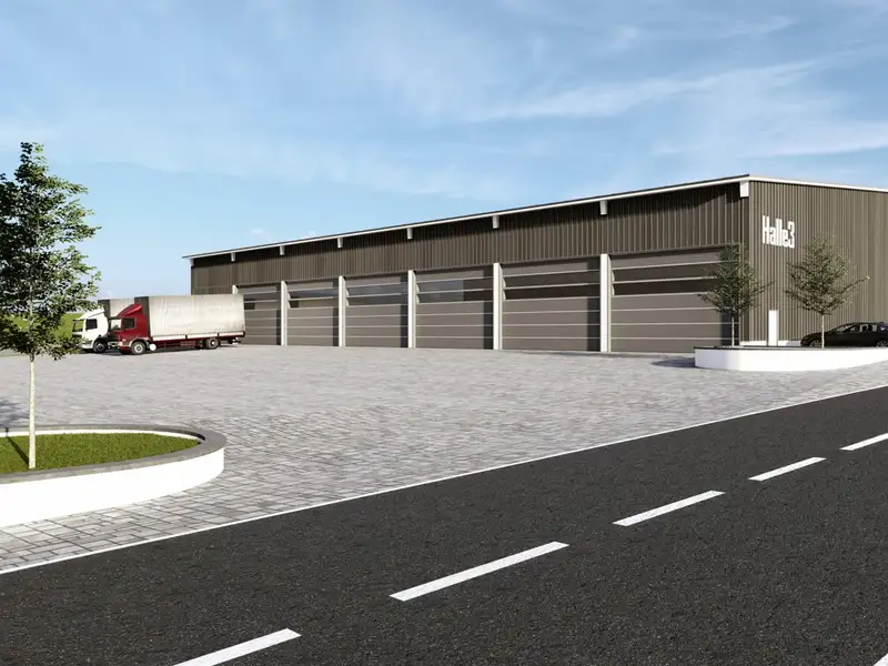 Modern Industrial Hall with 1,013m² Usable Area Near B13, Planned for 2025