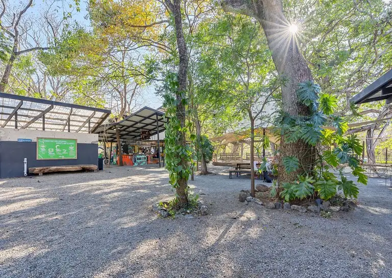 Commercial Plaza for Sale in Playa Avellanas, Features Restaurants, Shops, and Community Space