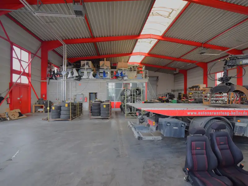 Versatile Industrial Property with Halls, Offices, and Open Space in Prime Location