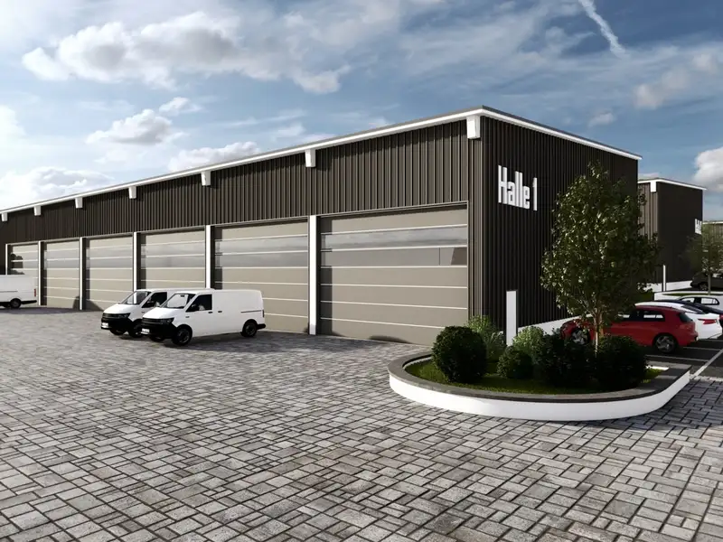 Modern Industrial Hall with 1,013m² Usable Area Near B13, Planned for 2025