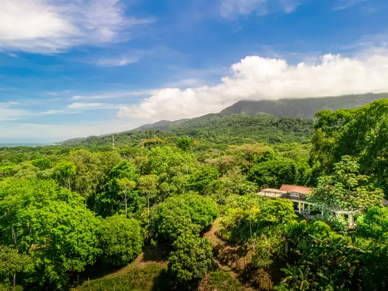 Ocean View Property with Commercial Zoning in Central Uvita – 2br, 2ba Home on 3.534 Acres