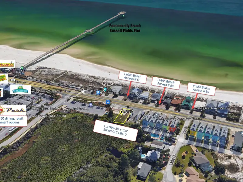 Gulf-view Lakefront Lot in Panama City Beach, Near Pier Park and Dog Beach