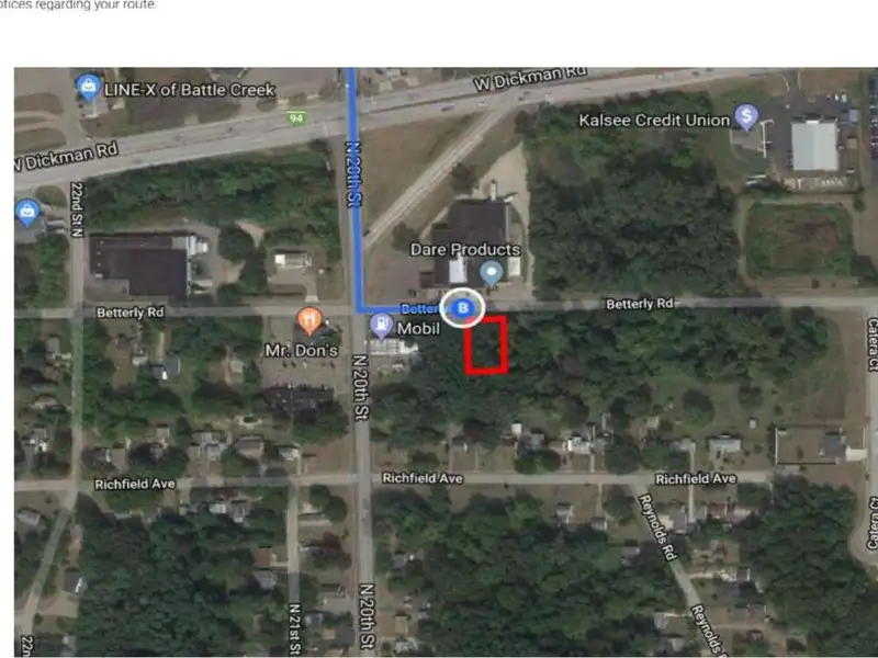 Buildable 0.35 Acre Commercial Lot in High Traffic Area of Battle Creek