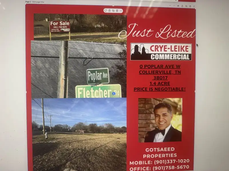 0.80 Acre Commercial Lot for Medical Office Development in Collierville, Tn