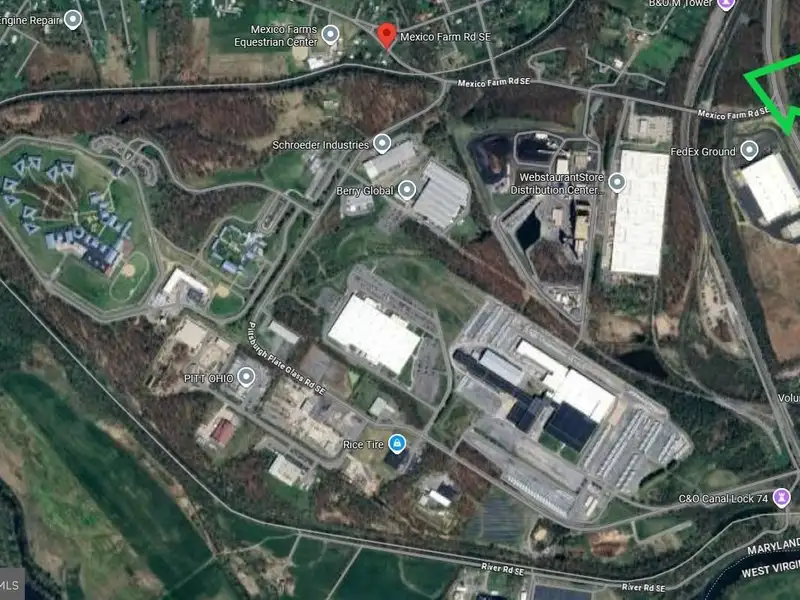 Five Acres of Raw Industrial Land at Signalized Corner Near Cumberland, Md