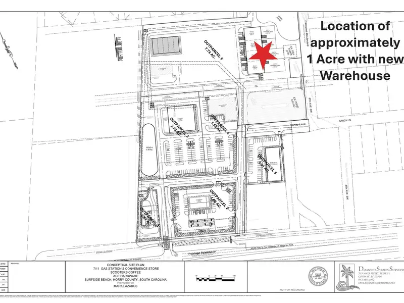 10,000 Sf Warehouse Redevelopment on Hwy 17 Business with Outdoor Storage and Parking