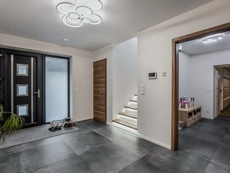 Modern Detached House and Company Building with Smart Home Technology in 2022 Construction
