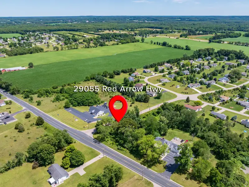 Commercial Corner Lot on Red Arrow Highway with 150 Ft Frontage and .73 Acres