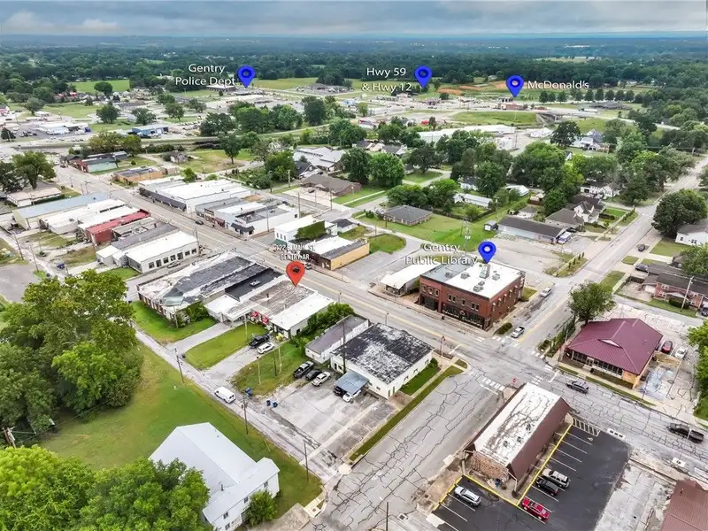 Remodeled Commercial Property with Three Storefronts in Downtown Gentry, Arkansas