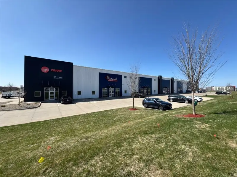 Modern Flex Warehouse Near I-380, Signalized Intersection, Midwest Commerce Park