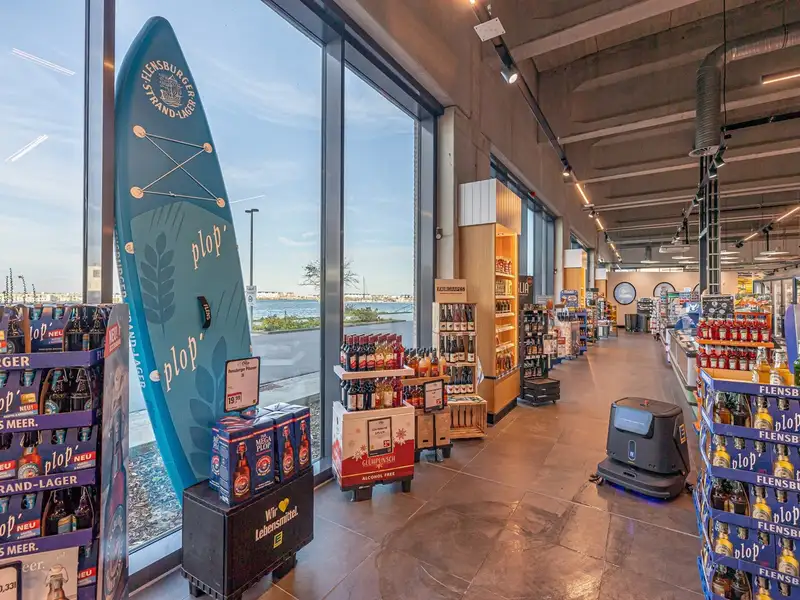 Modern Edeka Supermarket in Prime Waterfront Location, Port Olpenitz