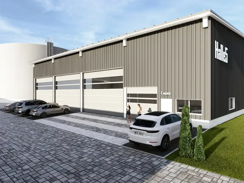 Modern Industrial Hall with 1,013m² Usable Area Near B13, Planned for 2025