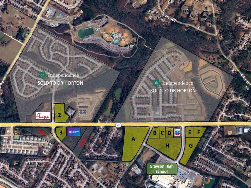 10 Commercial Outparcels for Sale in Independence Community, Gwinnett County