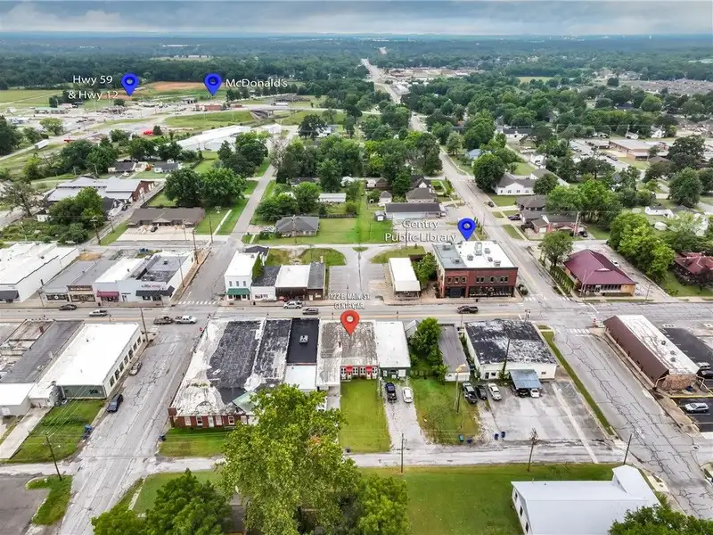 Remodeled Commercial Property with Three Storefronts in Downtown Gentry, Arkansas