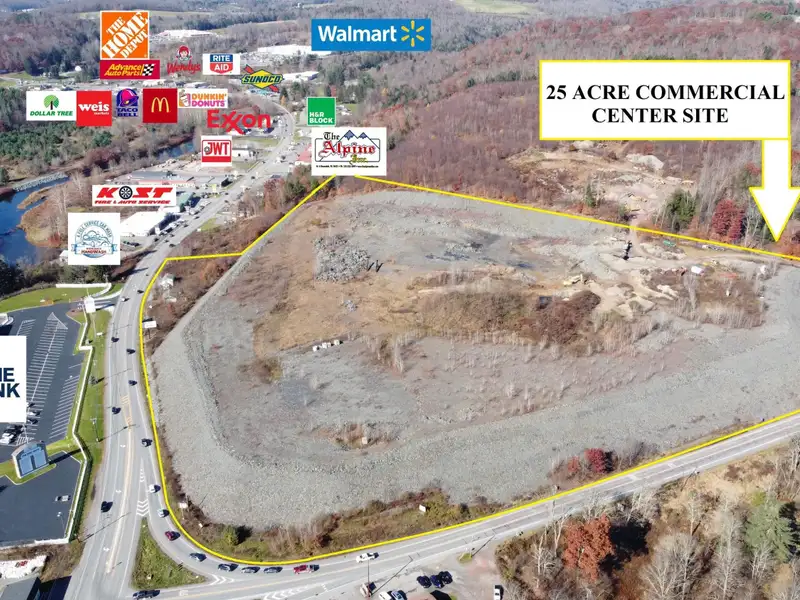 25+ Commercial Acres in Honesdale, Prime Location for Shopping Center Development